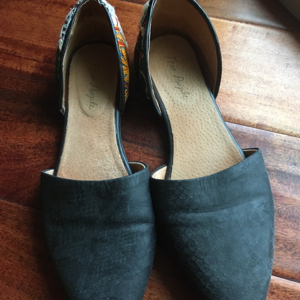 Free People Mules with embroidered heel backs (38)